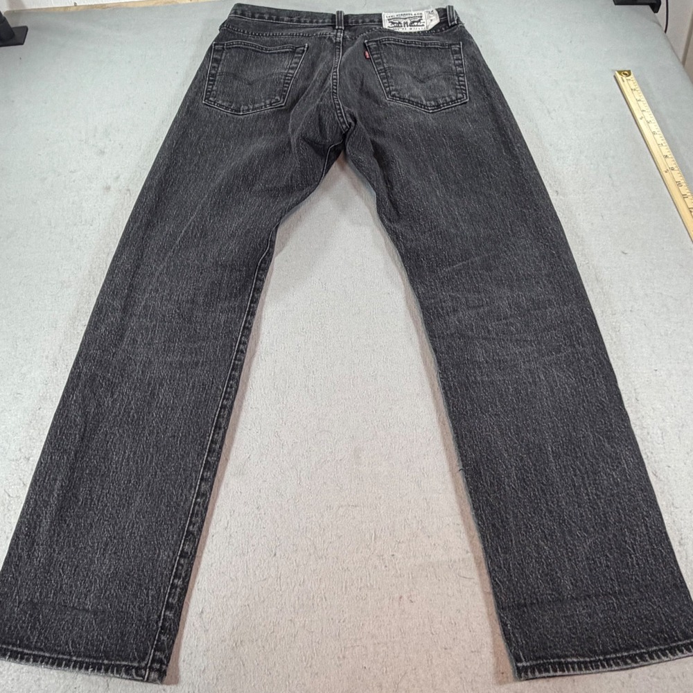 Levi's 501 '93 Straight Jeans Mens 32x32 Washed Black Button Fly Denim - Picture 3 of 12